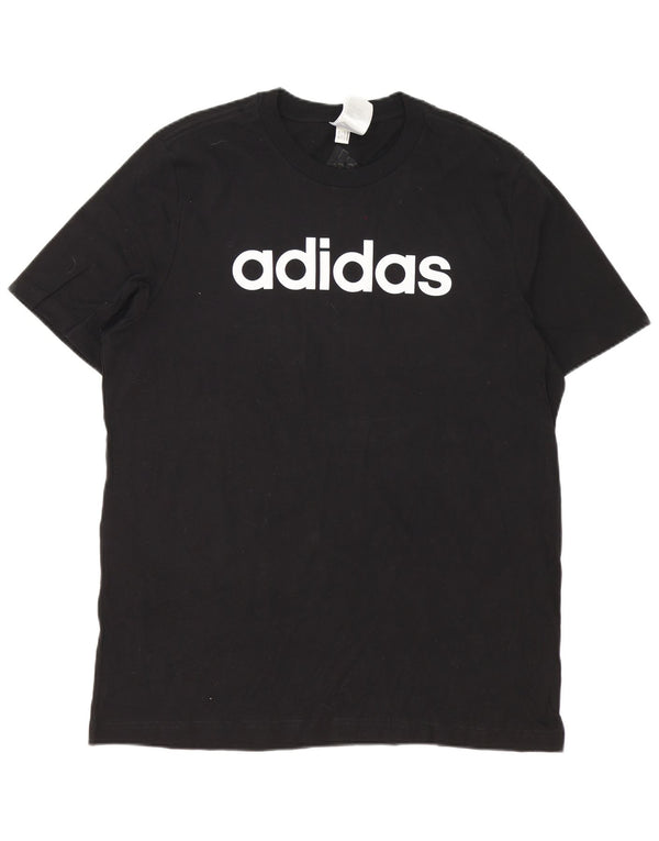 Adidas T-shirt graphique pour hommes, grand, en coton noir