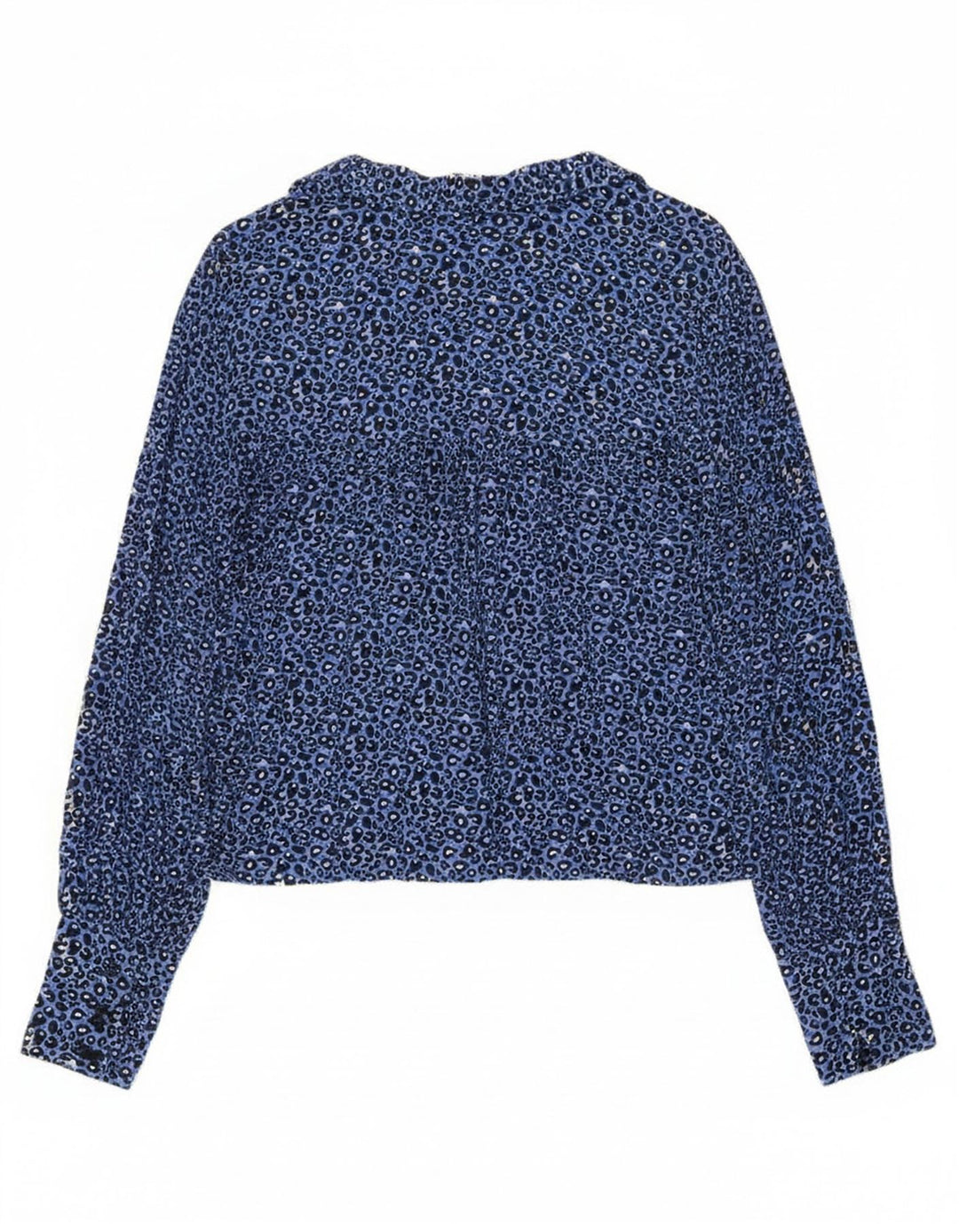 Chemise Femme Zara UK 14 Bleu Moyen Imprimé Animal