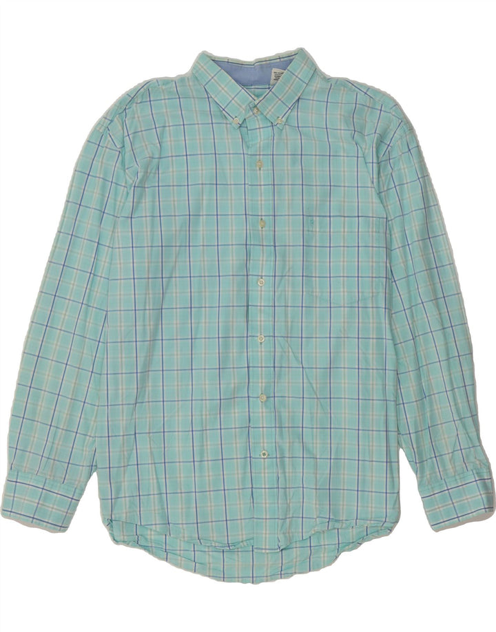 IZOD Mens Shirt XL Blue Check Cotton Vintage Izod and Second-Hand Izod from Messina Hembry 