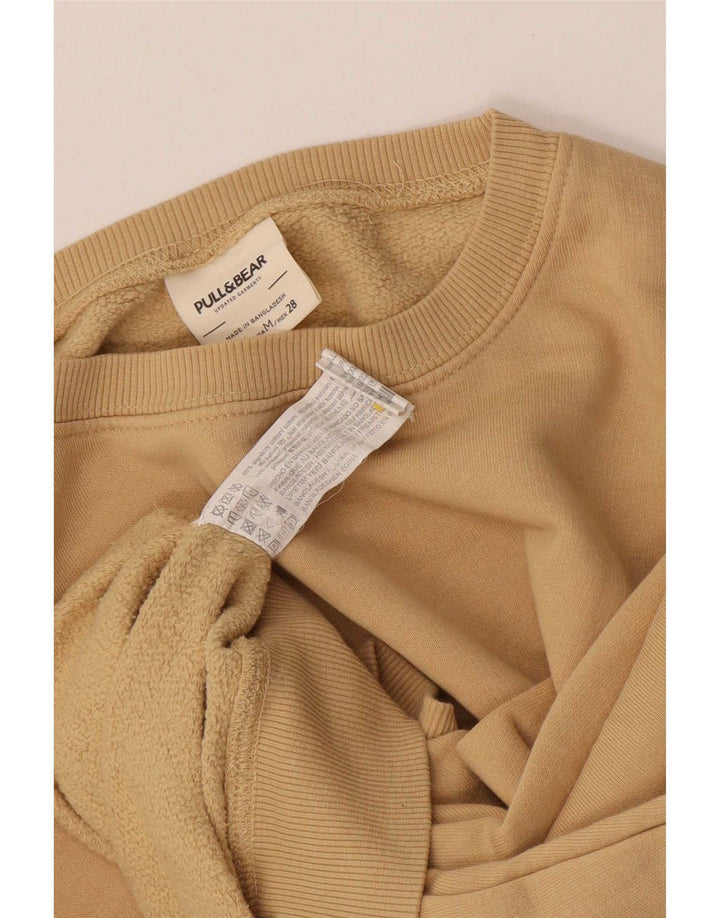 Pull & Bear Sweat-shirt surdimensionné pour femme UK 44 en coton beige moyen