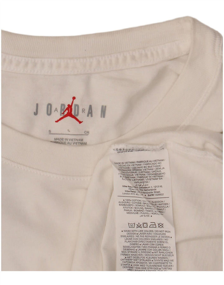 JORDAN T-shirt graphique pour hommes, petit, en coton blanc