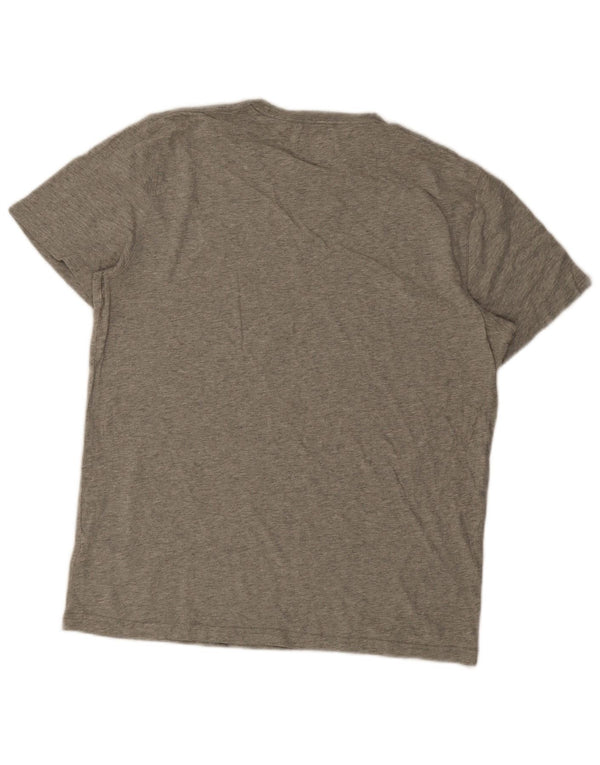 ABERCROMBIE & FITCH T-Shirt Homme Haut Large Gris Moucheté Coton