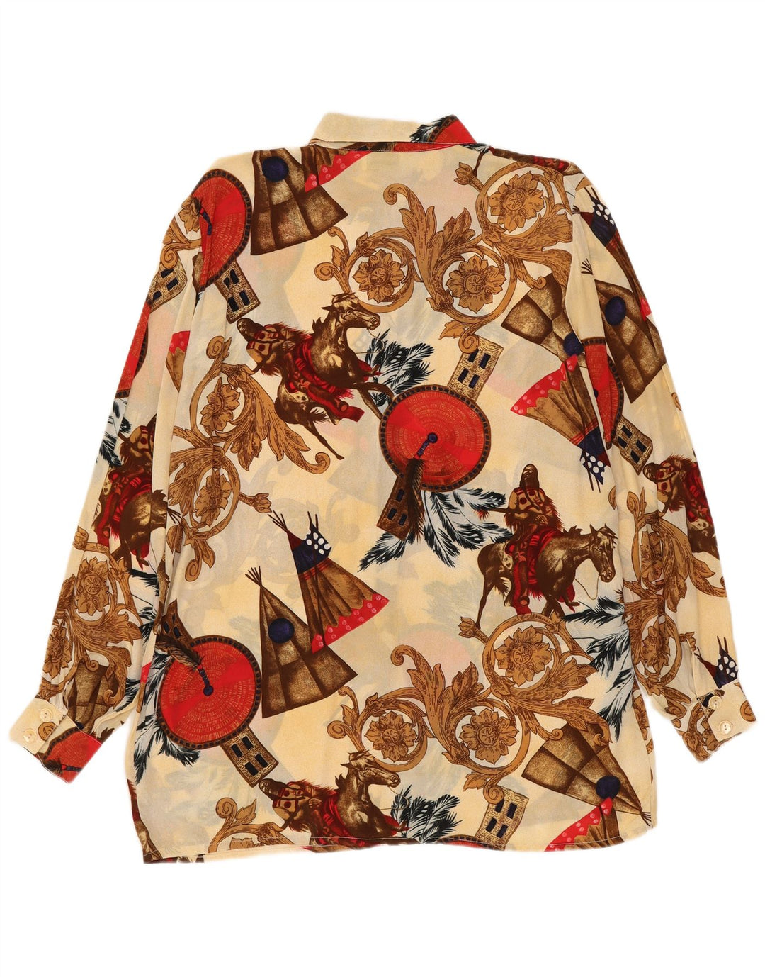 Swish Chemisier long à motif abstrait pour femme UK 10 Petit Beige