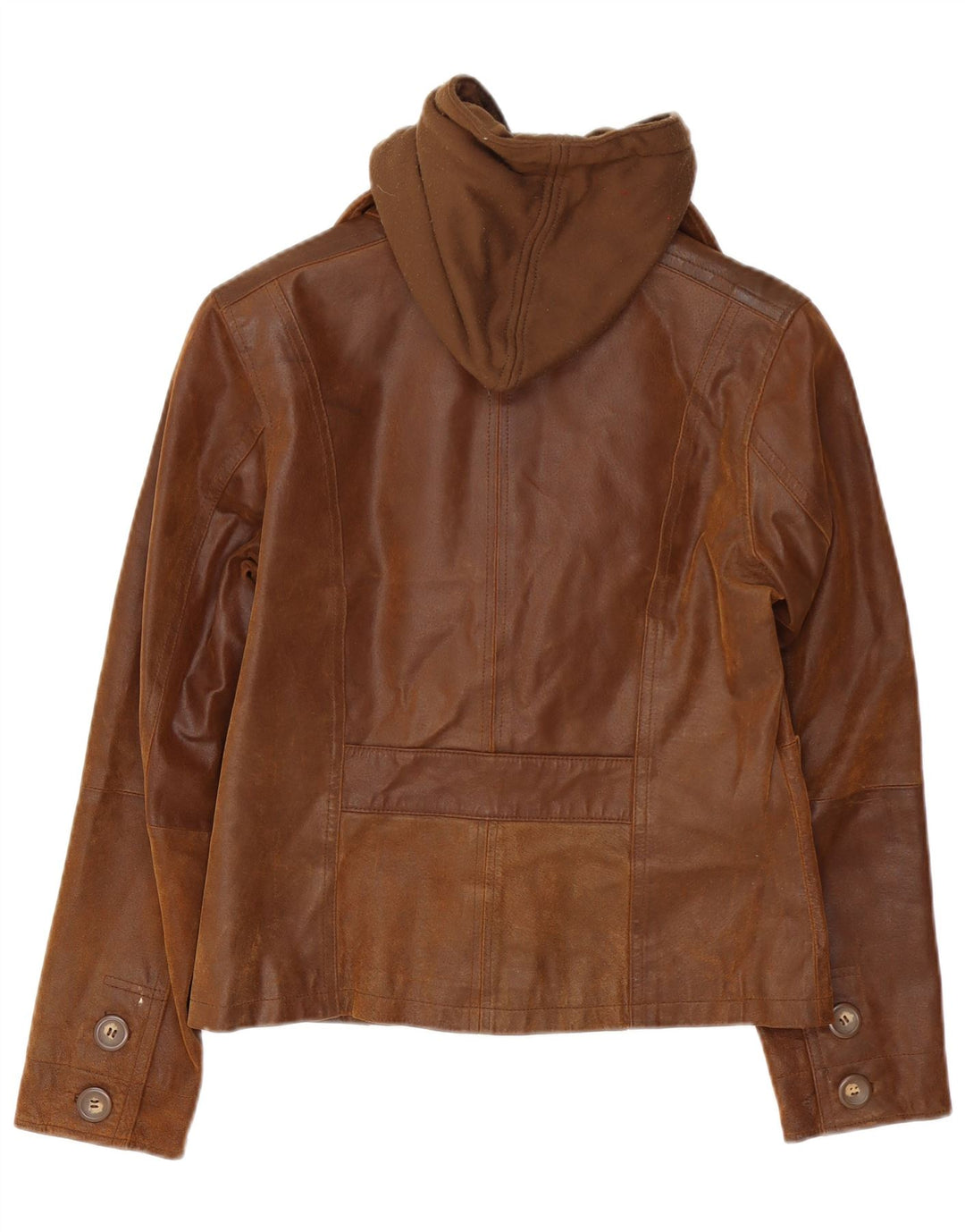 Rino & Pelle Veste en cuir à capuche pour femme EU 38 Marron moyen