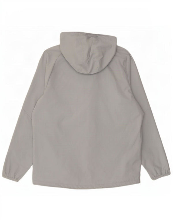 Umbro Veste de pluie à capuche graphique pour homme UK 40 Large Gris Polyester