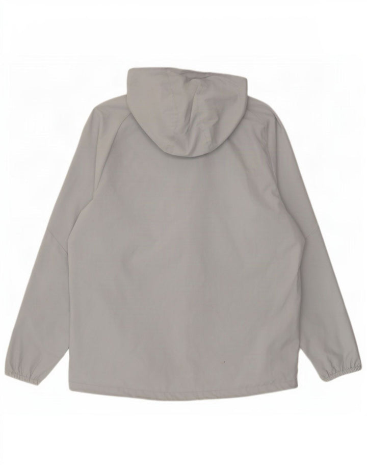 Umbro Veste de pluie à capuche graphique pour homme UK 40 Large Gris Polyester