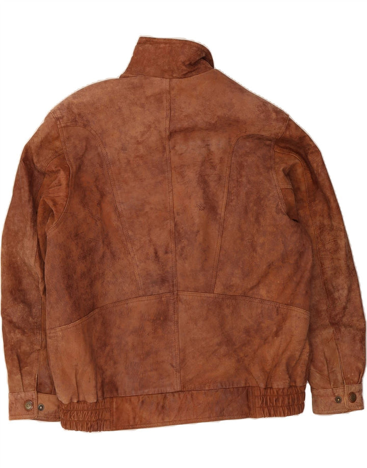 AVIATRIX Mens Suede Bomber Jacket UK 44  2XL Brown Leather Vintage Aviatrix and Second-Hand Aviatrix from Messina Hembry 
