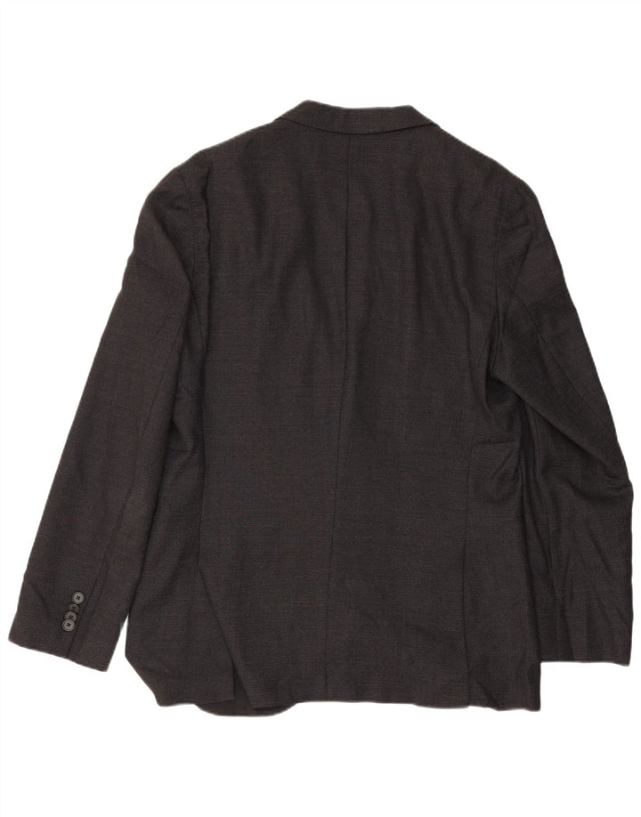 Hugo Boss Veste blazer à 2 boutons pour homme UK 50 Grande laine vierge noire