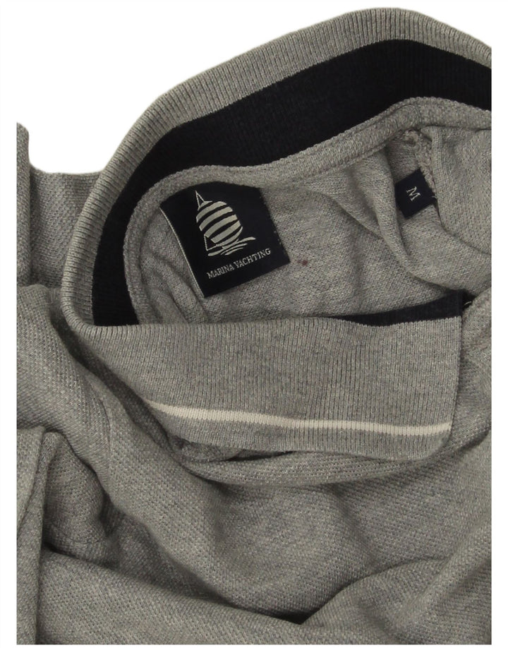 MARINA YACHTING Polo à manches longues pour femme UK 14 Gris moyen moucheté