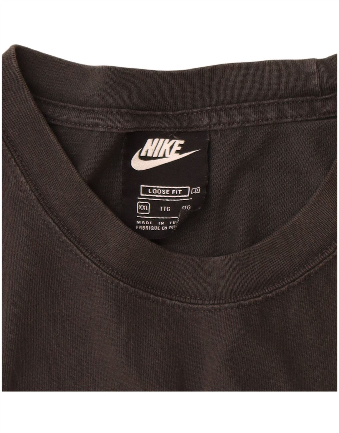 NIKE T-Shirt graphique coupe ample pour hommes, haut 2XL en coton noir