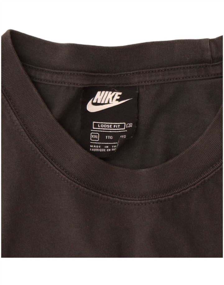NIKE T-Shirt graphique coupe ample pour hommes, haut 2XL en coton noir
