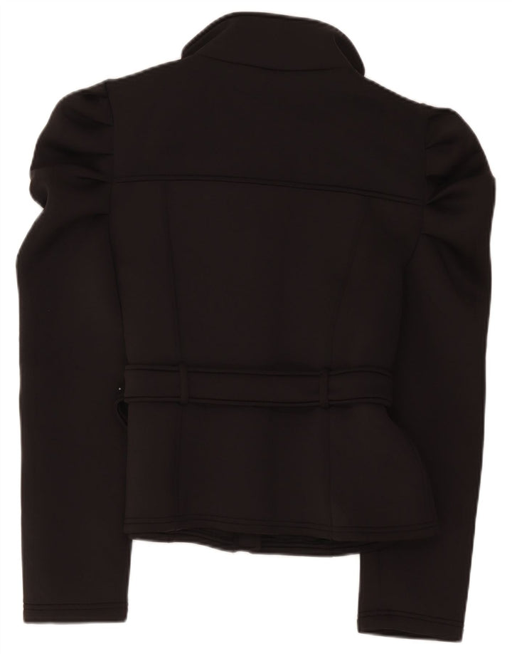 Zara Womens Bomber Jacket UK 14 Grand Noir Polyester