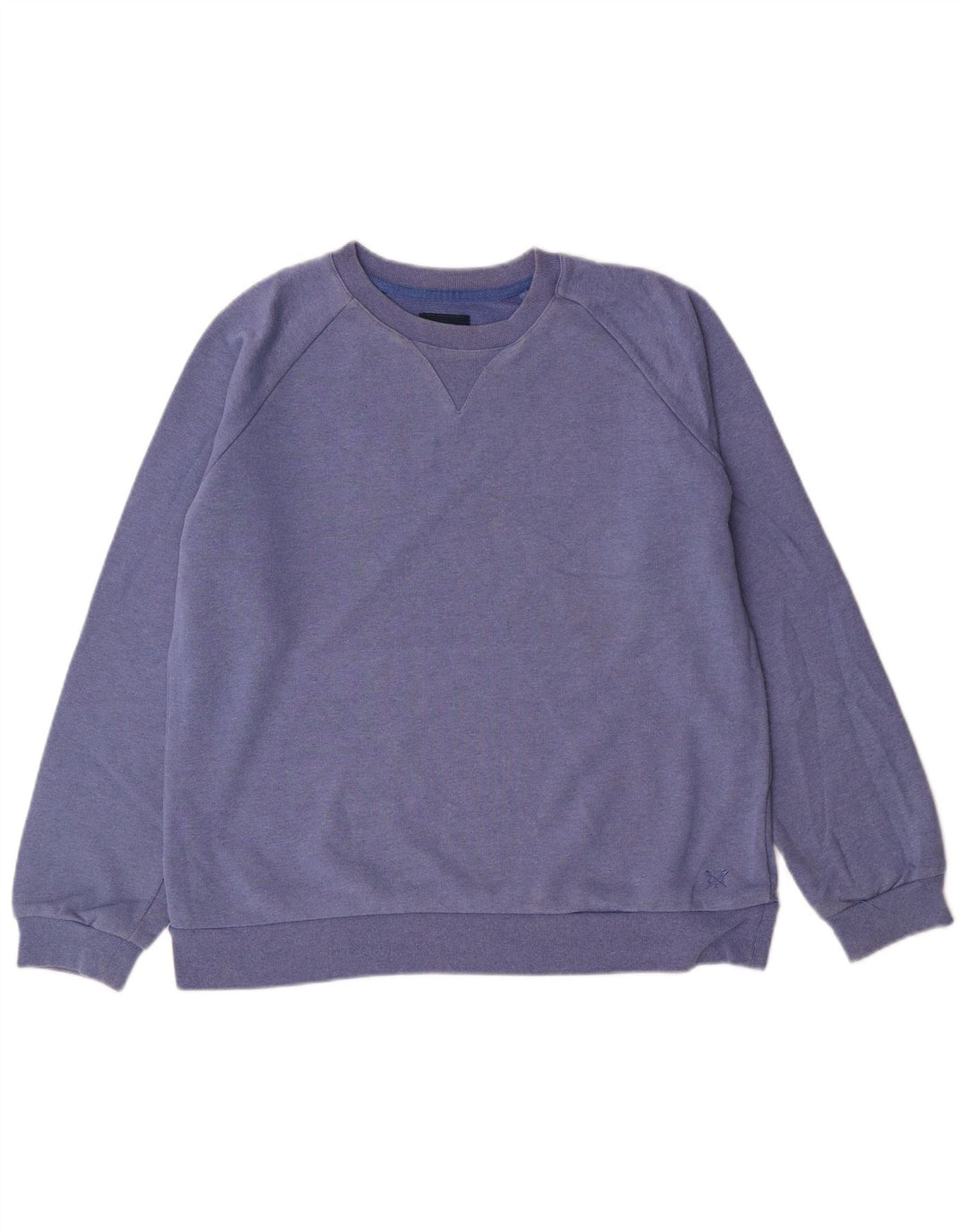 CREW CLOTHING Sweat-shirt pour femme UK 14 Grand Bleu Coton