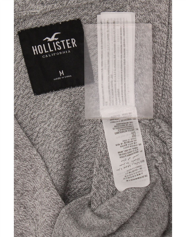 Hollister Femme Cardigan Pull Gris Moyen Moucheté Coton