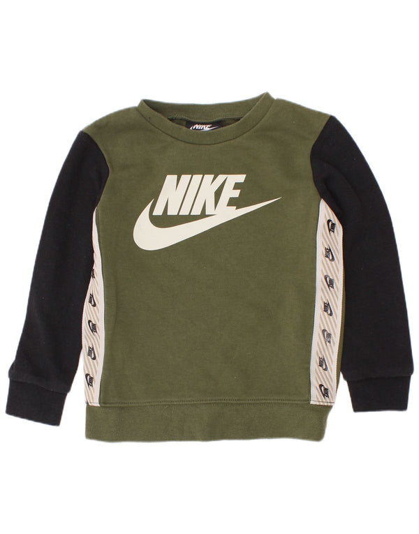 Nike Sweat-shirt graphique pour garçon 2-3 ans en coton color block vert 2-3 ans