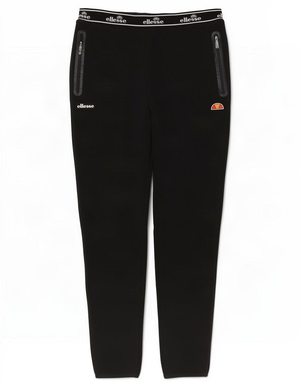 Ellesse Pantalon de Survêtement Graphique Homme Large Noir Coton