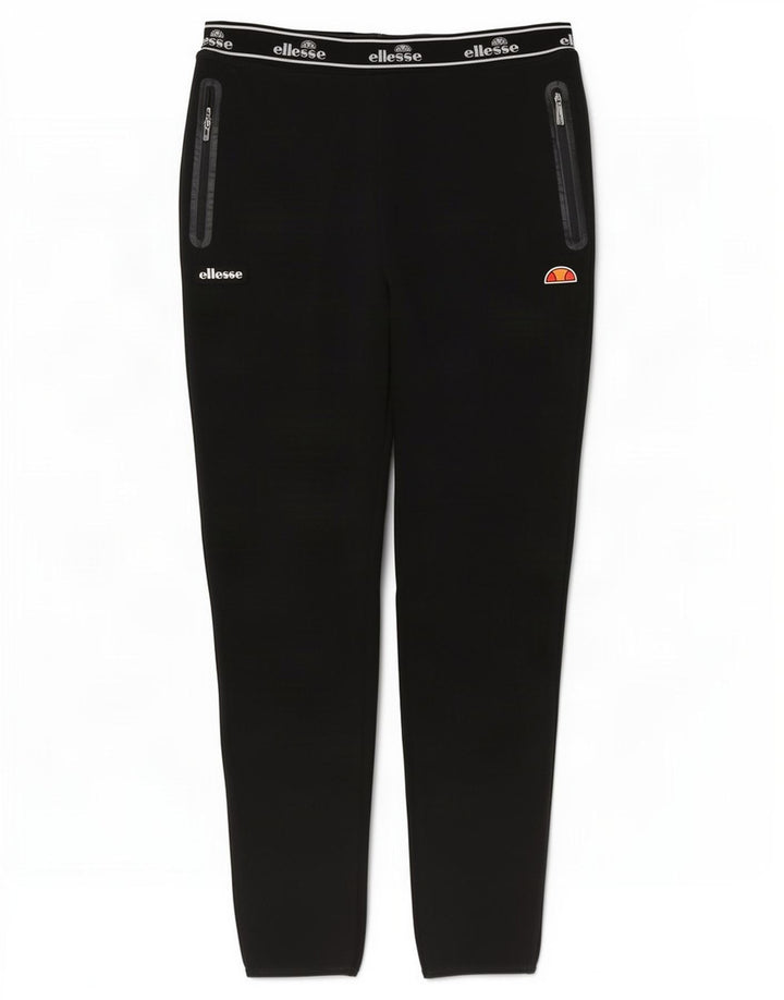Ellesse Pantalon de Survêtement Graphique Homme Large Noir Coton