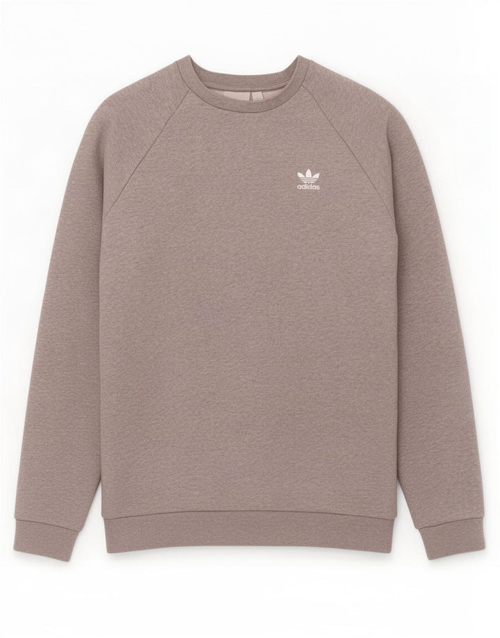Adidas Sweat-Shirt Homme Gris Moyen Moucheté Coton