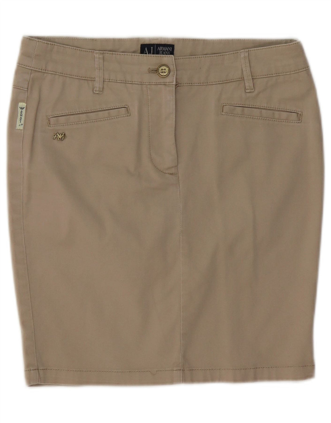 ARMANI Jupe crayon femme EU 40 Moyen W30 Coton Beige