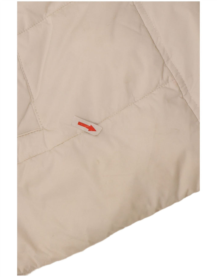 Replay Veste matelassée surdimensionnée graphique pour femme UK 6 XS Blanc Polyester