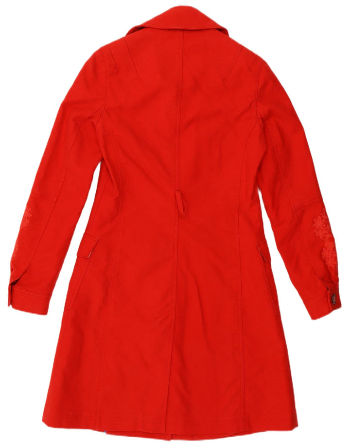Oilily Manteau coupe régulière à motifs pour femme EU 36 Petit coton cachemire rouge