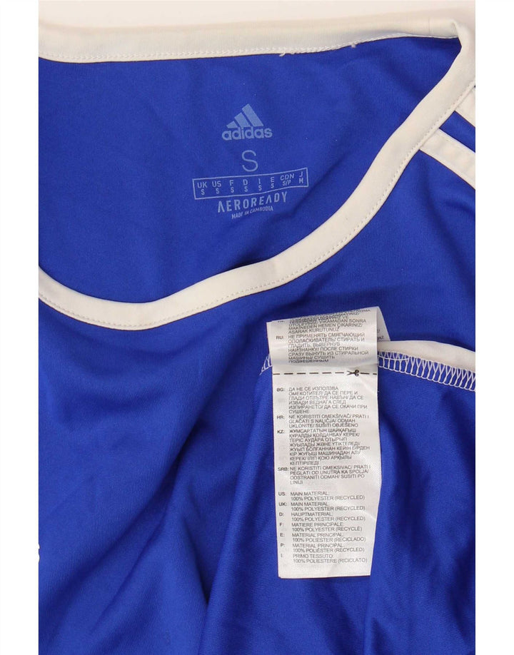 Adidas Hommes Aeroready T-Shirt Haut Petit Bleu Colorblock Polyester
