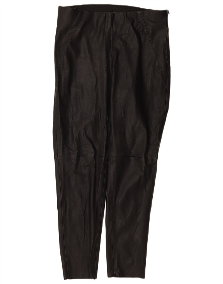 Zara Pantalon Slim En Cuir Femme Large W30 L27 Noir
