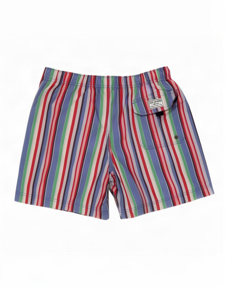 Tommy Hilfiger Short de bain pour homme en polyester à rayures multicolores