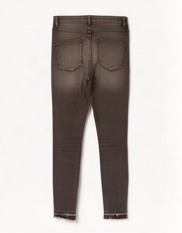 Zara Jean skinny taille haute pour femme EU 36 XS W26 L27 Gris