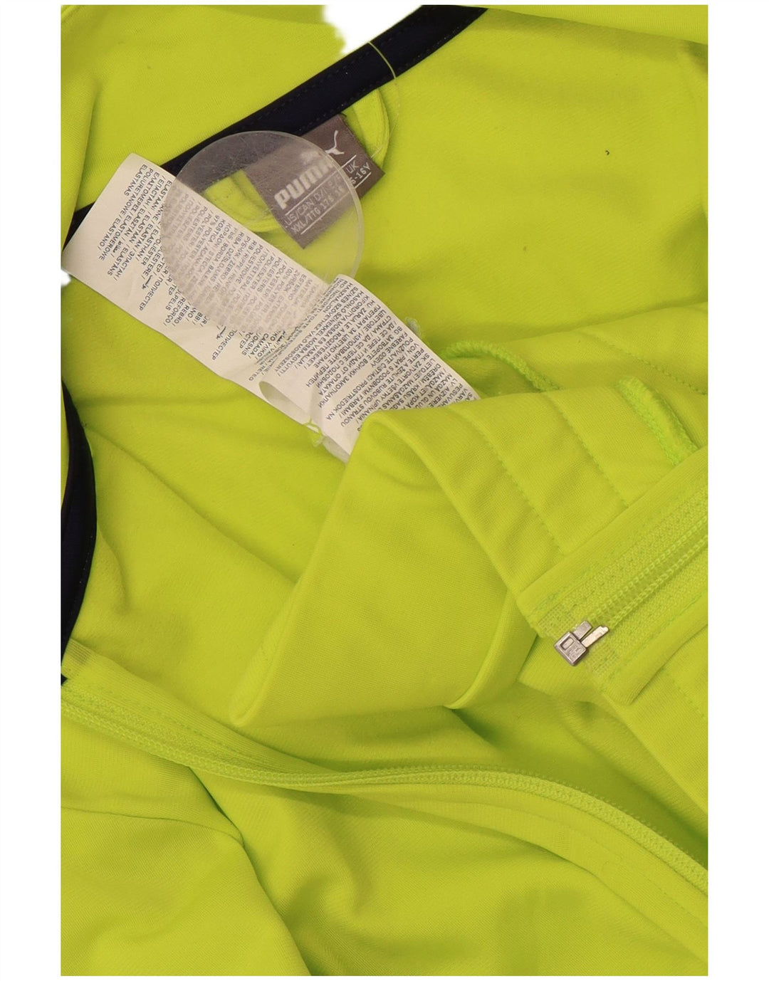 PUMA Veste de Survêtement Garçon 15-16 ans Vert Colorblock Polyester