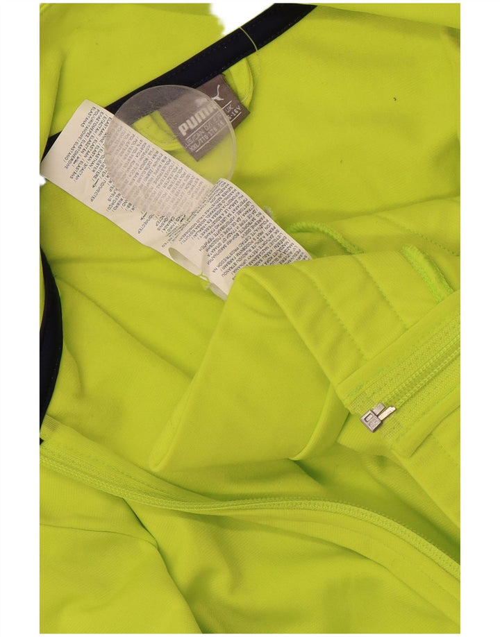 PUMA Veste de Survêtement Garçon 15-16 ans Vert Colorblock Polyester