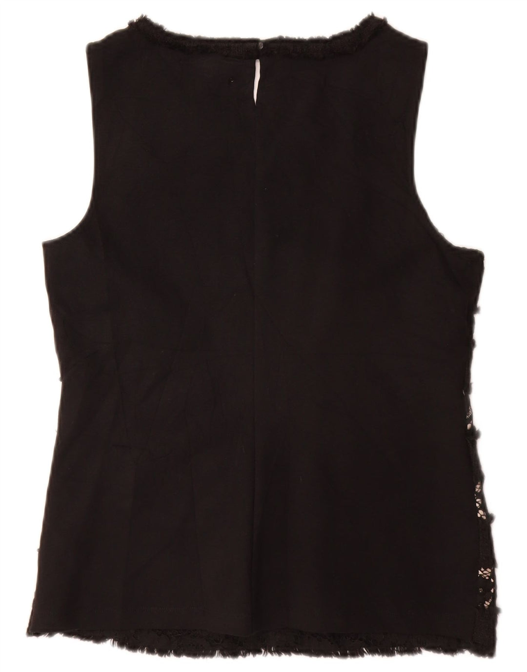 J. CREW Chemisier sans manches pour femme UK 10 Petite viscose florale noire