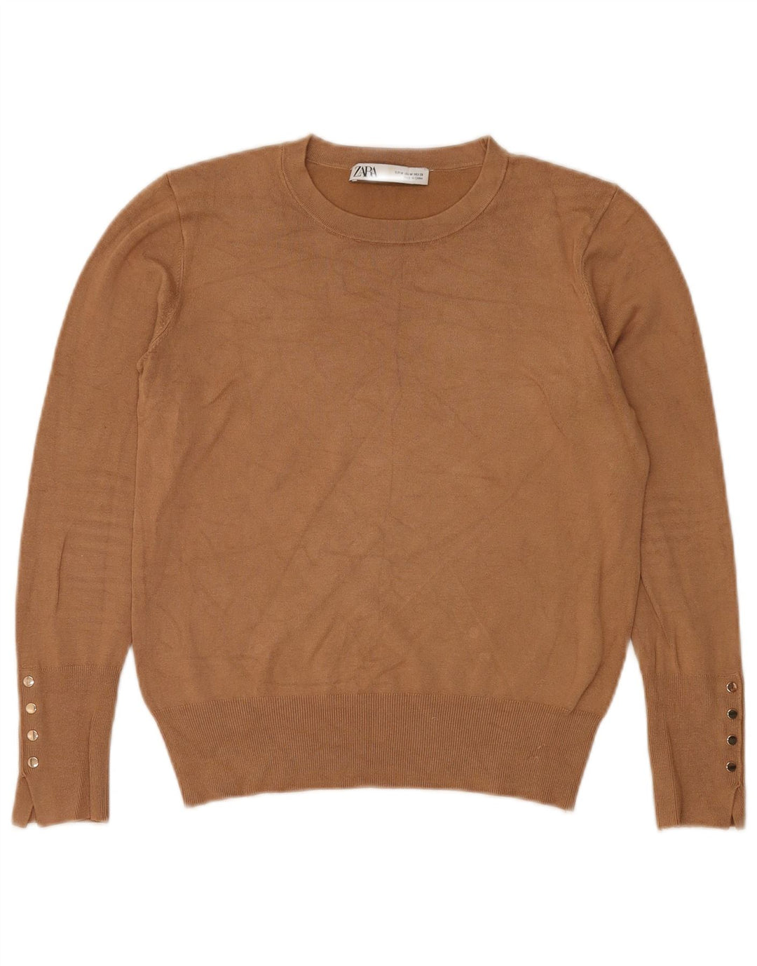 Zara Pull ras du cou pour femme UK 14 Marron moyen