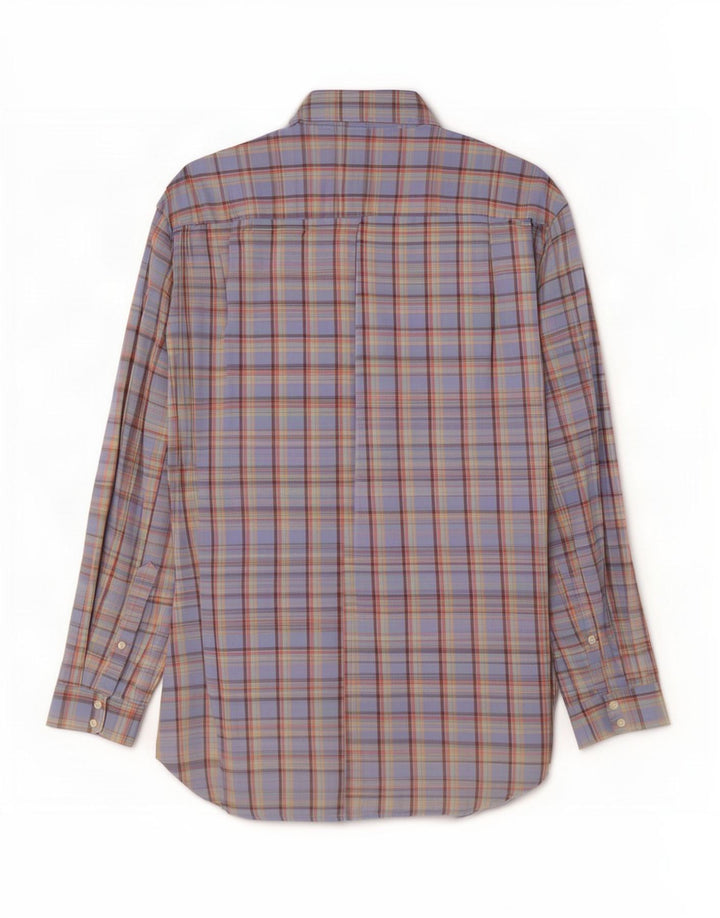 Lacoste Chemise Homme Taille 42 Grand Coton à Carreaux Bleu