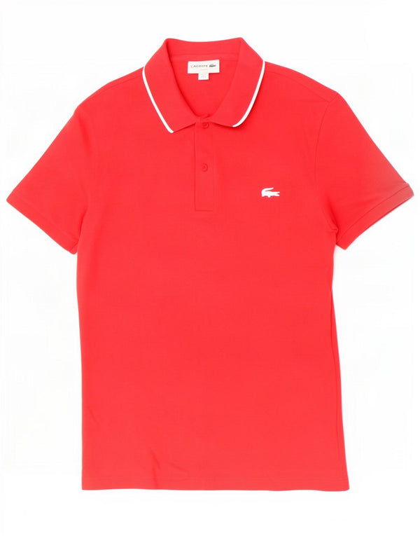 Lacoste Polo Slim Fit pour homme Taille 3 Petit coton rouge