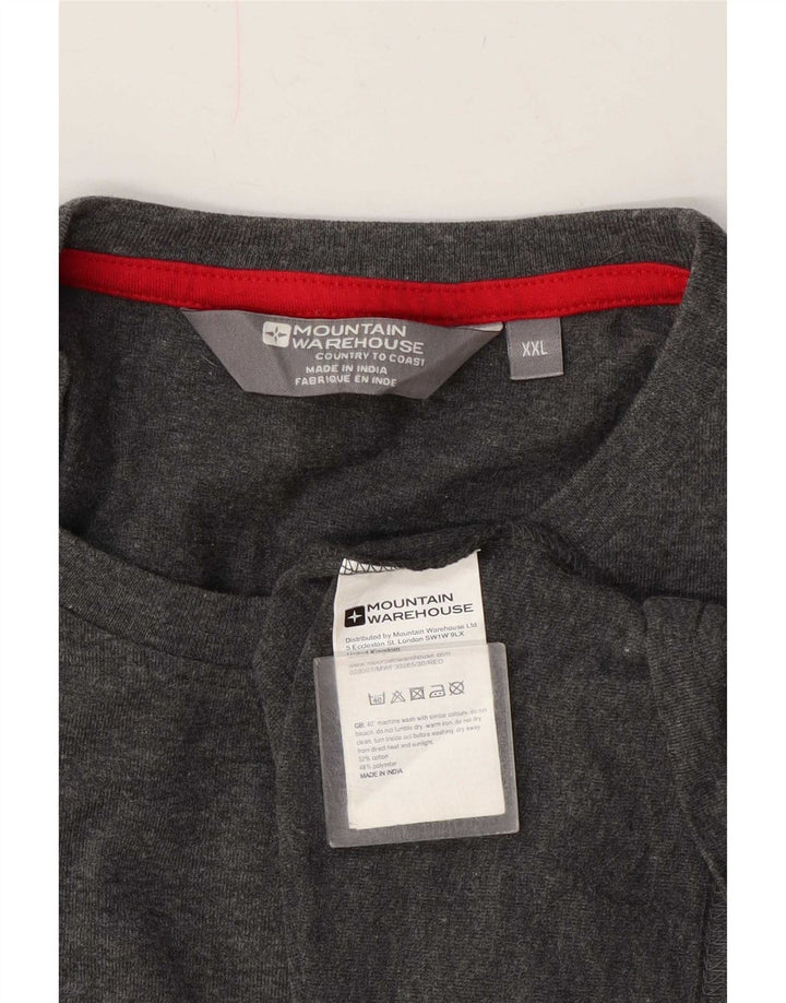 Mountain Warehouse Haut à manches longues pour homme en coton gris 2XL