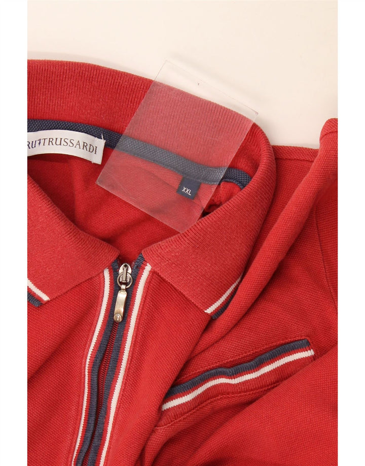 Trussardi Polo Homme 2XL Rouge Rayé
