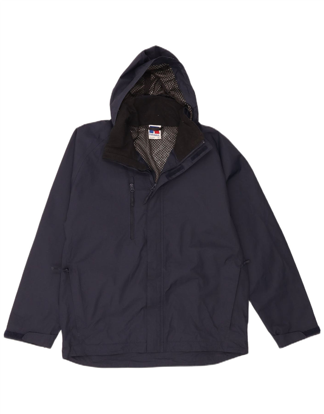 Russell Athletic Veste de pluie à capuche pour homme UK 38 Medium Bleu marine Nylon