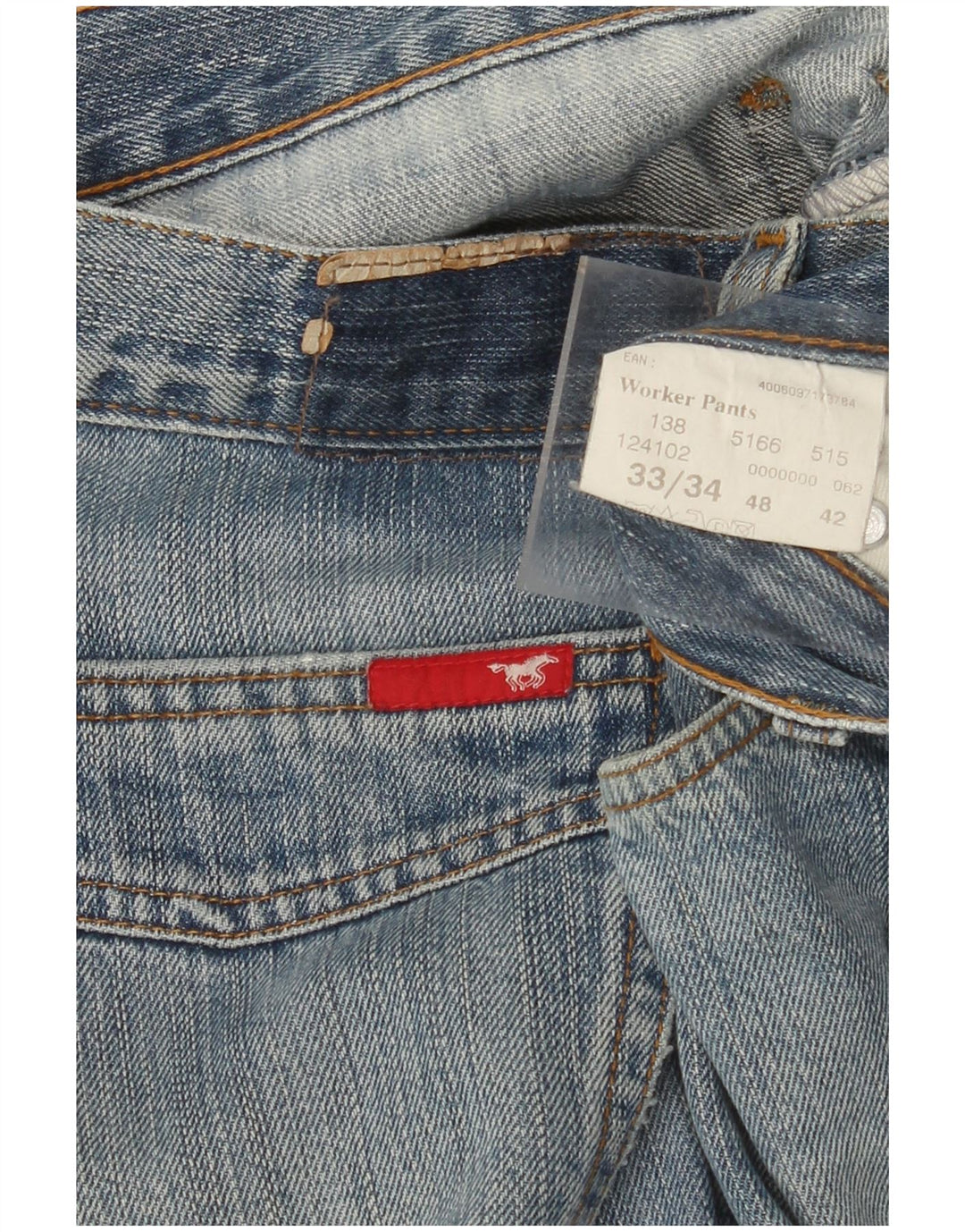 MUSTANG Jean droit de travail pour homme W33 L34 en coton bleu