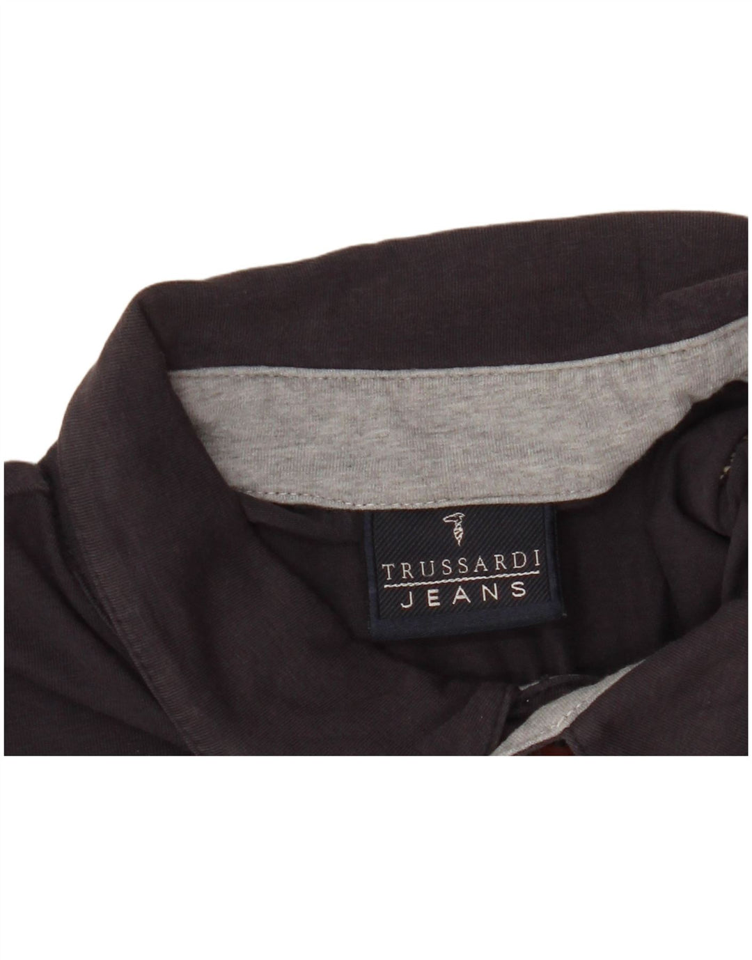 TRUSSARDI JEANS Polo Homme Large Bleu Marine Coton