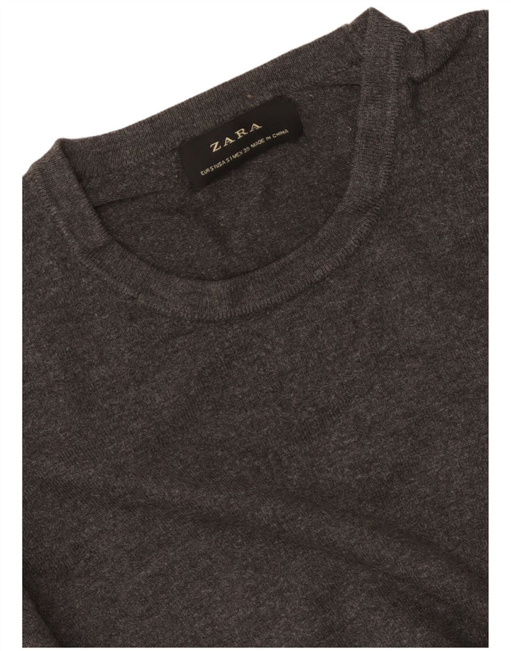 Zara Pull ras du cou pour femme UK 10 Petit Gris