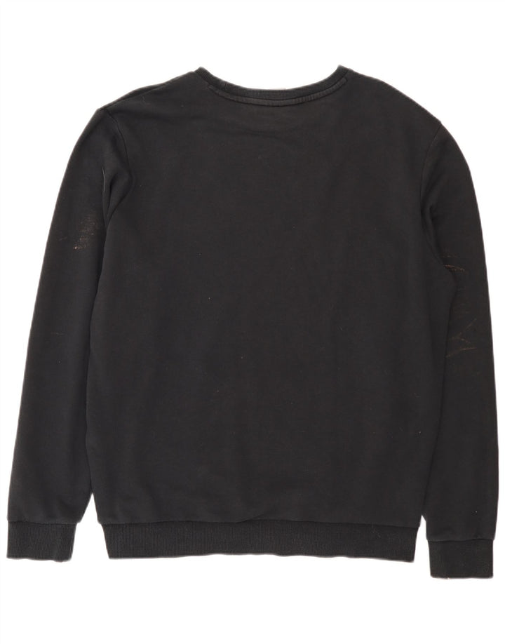 Puma Sweat-shirt graphique pour homme en coton noir Taille L