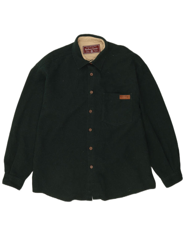Marlboro Classics Chemise en flanelle pour homme XL Laine verte