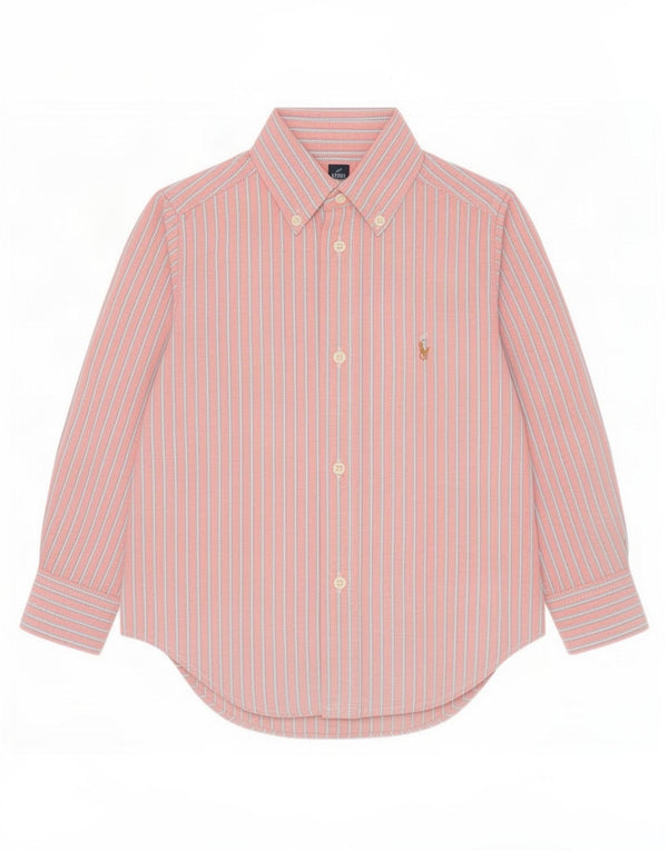 Ralph Lauren Chemise bébé garçon 18-24 mois en coton à fines rayures rose