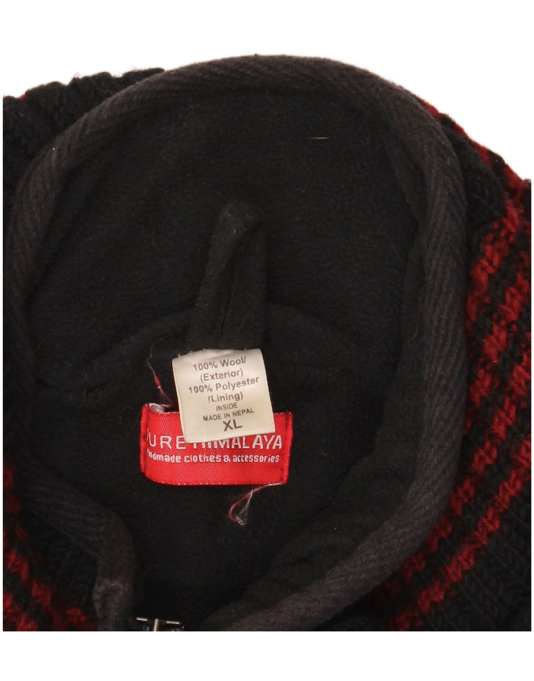 HIMALAYA Cardigan Homme Pull XL Laine Rayée Noir