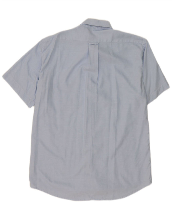 Lacoste Chemise à manches courtes pour hommes Taille 40 Coton bleu moyen