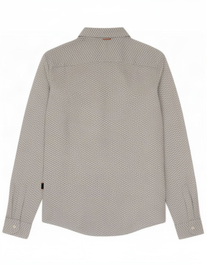 Hugo Boss Chemise Slim Fit à motif abstrait Coton blanc moyen