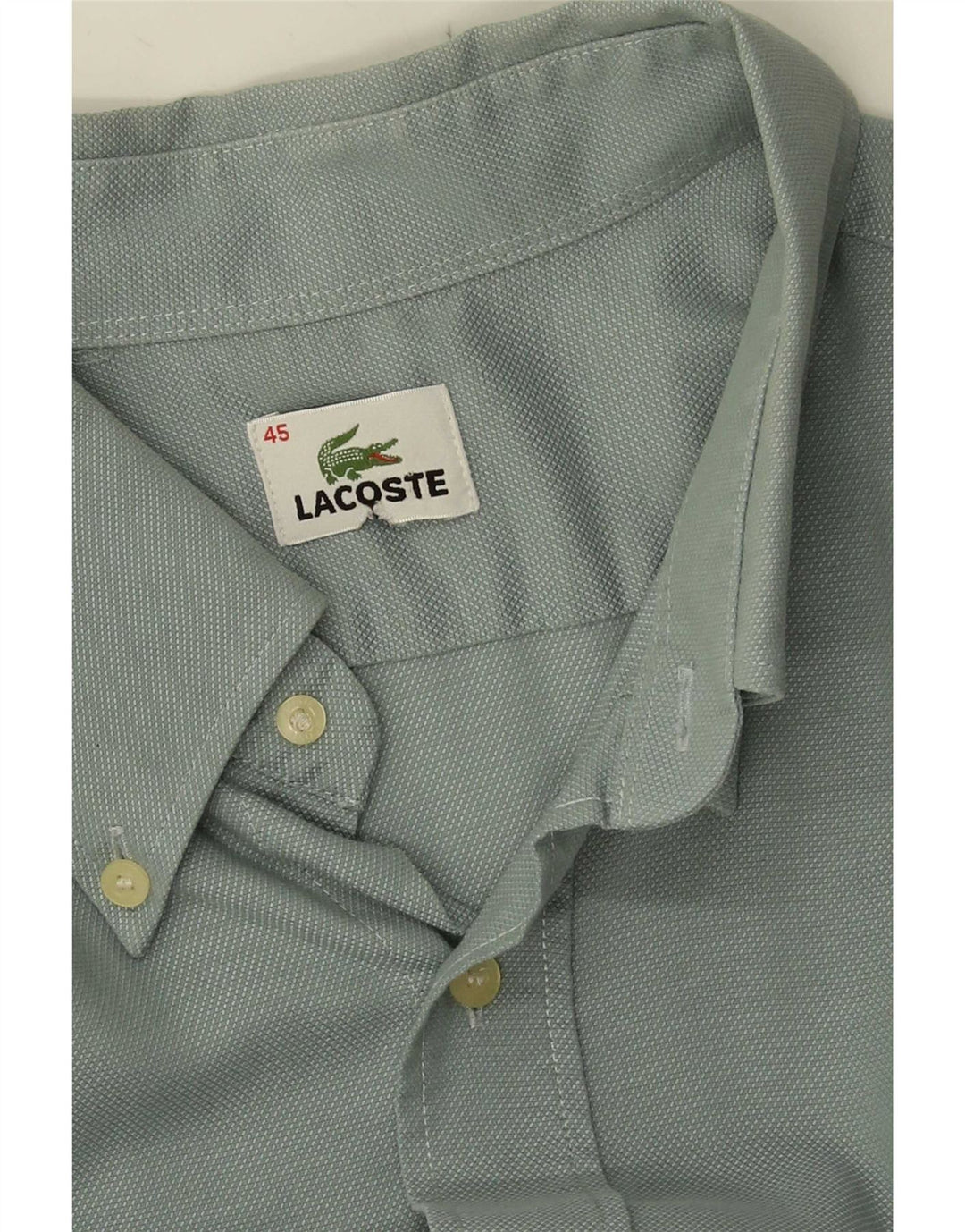 Lacoste Chemise à manches courtes pour hommes Taille 45 XL Vert