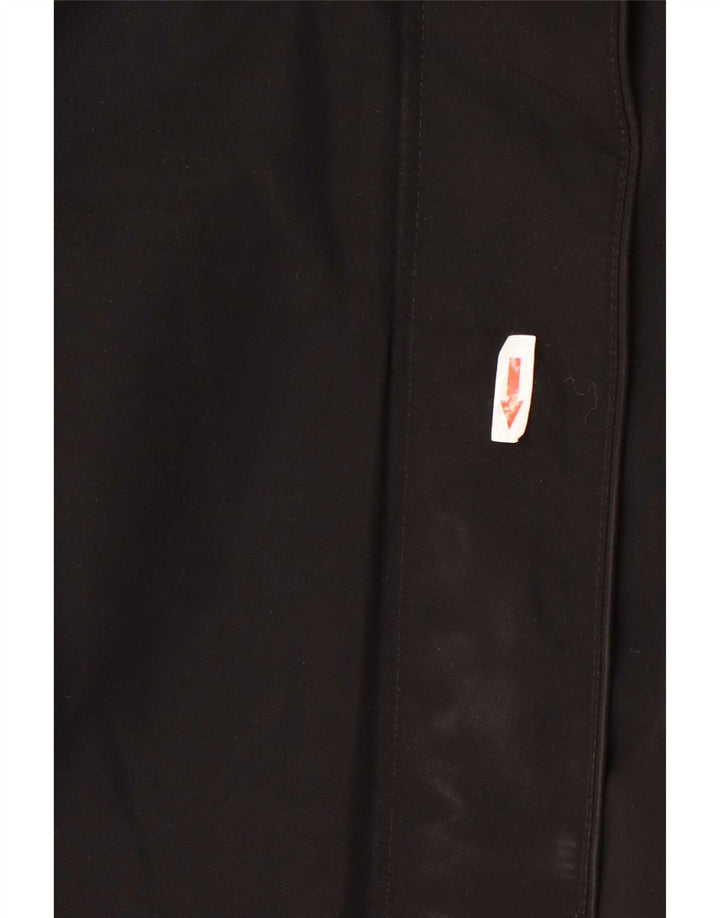 Zara Parka à capuche pour femme UK 18 XL Noir Polyester