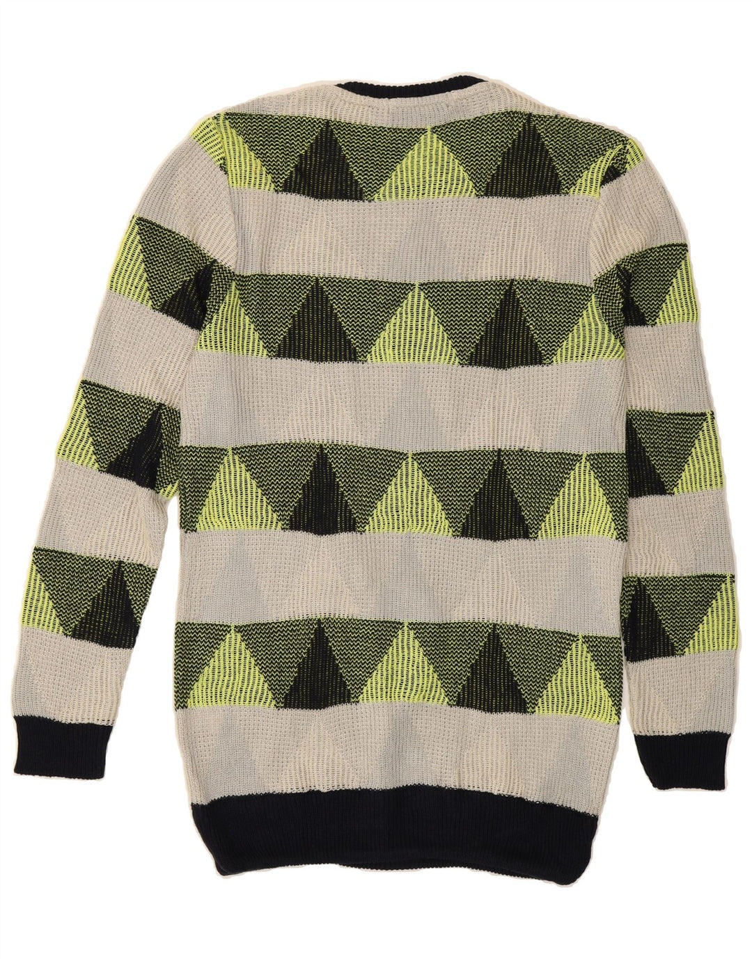 VINTAGE Womens Crew Neck Jumper Sweater UK 14 Medium Multicoloured Vintage Vintage and Second-Hand Vintage from Messina Hembry 